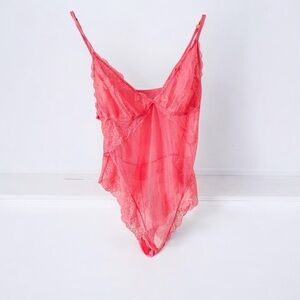 La Vie en Rose – Pink Lace Bodysuit | Size L